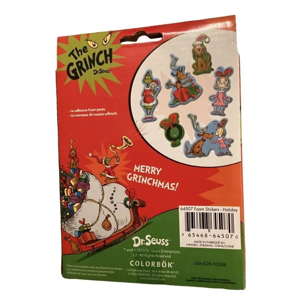 Lot Of 2 Puppies & Kittens Valentine's Day Cards School Grinch Foam Stickers San